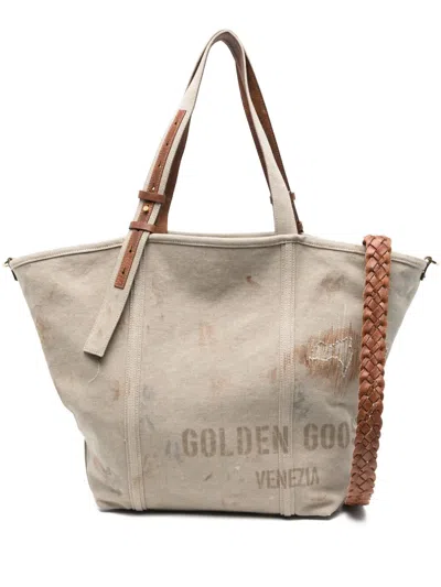 GOLDEN GOOSE GOLDEN GOOSE WOMEN SHOPPING 24.7 EW CANVAS TYE DYE DISTRESSED