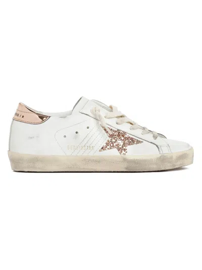 GOLDEN GOOSE WOMEN'S SUPER-STAR LEATHER UPPER WITH ORNAM SNEAKER