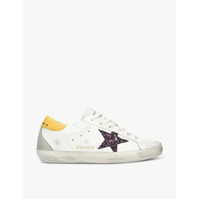 GOLDEN GOOSE WOMENS WHITE/COMB SUPERSTAR 82655 LEATHER LOW-TOP TRAINERS EUR 36 / 3 UK