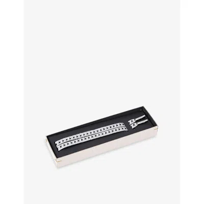 GOLDEN GOOSE WOMENS WHITE/OTH STAR-PRINT WOVEN LACES