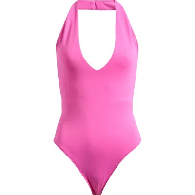 GOOD AMERICAN GOOD AMERICAN SCULPTING HALTER V-NECK BODYSUIT