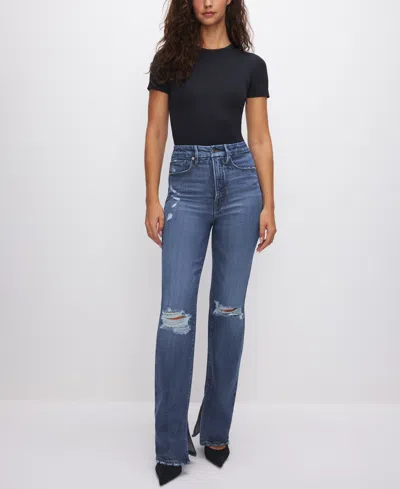 GOOD AMERICAN SCUBA CREWNECK SHORT-SLEEVE BODYSUIT