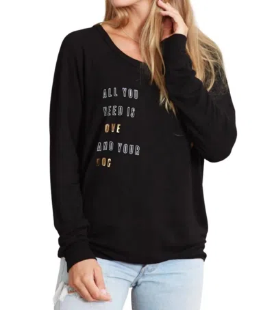 GOOD HYOUMAN LONG SLEEVE SWEATER IN BLACK