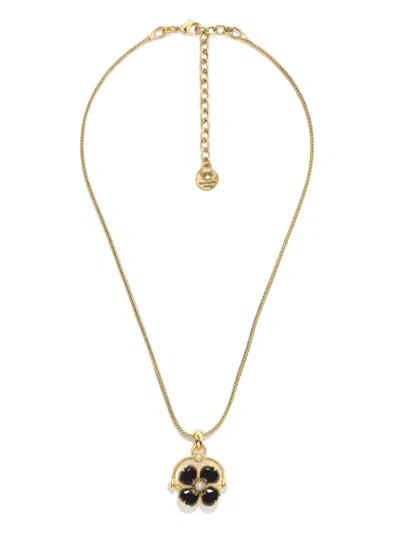 GOOSSENS CLOVER-PENDANT GOLD-PLATED NECKLACE