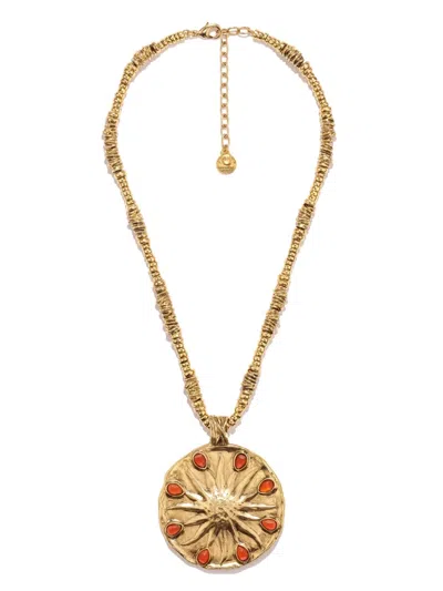 GOOSSENS TALISMAN ASTRO SUN PENDANT NECKLACE