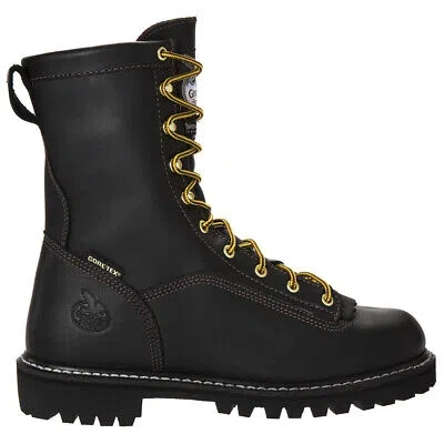 GORETEX GEORGIA BOOTS GORETEX 8 INCH WATERPROOF SOFT TOE LACE UP WORK MENS BLACK WORK S