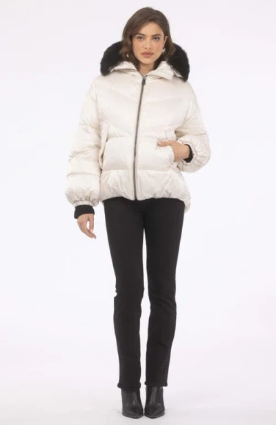 GORSKI GORSKI APRES-SKI HIGH-LOW JACKET WITH DETACHABLE TRIM
