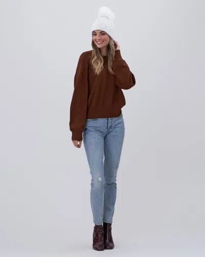 GORSKI METALLIC WOOL BLEND HAT WITH FOX POMPOM