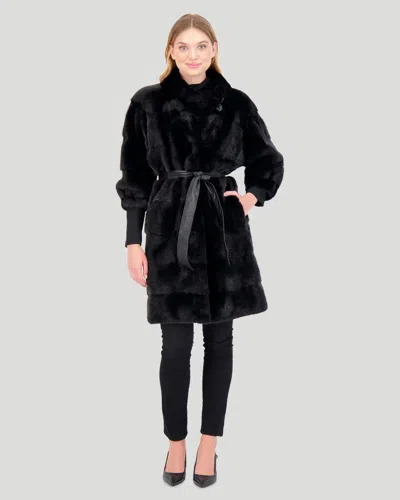 GORSKI MINK STROLLER WITH STAND COLLAR