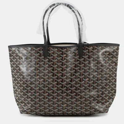 GOYARD SAINT LOUIS BLACK PVC LEATHER PM HANDBAG