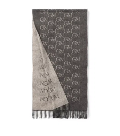 GRACE DE MONACO CASHMERE THE MONOGRAM SCARF
