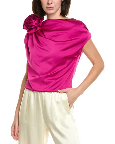 GRACIA FLORAL SHOULDER TOP