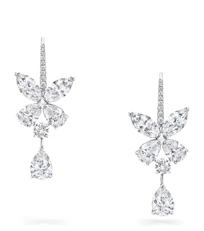 GRAFF WHITE GOLD AND DIAMOND BUTTERFLY DROP EARRINGS