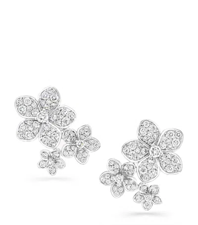 GRAFF WHITE GOLD AND DIAMOND WILD FLOWER STUD EARRINGS
