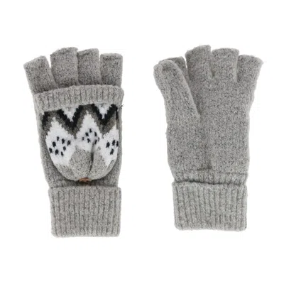 GRAND SIERRA WOMEN'S CONVERTIBLE WINTER PATTERN KNIT FINGERLESS GLOVE TO MITTEN