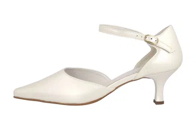 GRAZIE GRAZIE PUMPS PEARL PLATIN DAMENSCHUHE ÜBERGRÖSSEN ELFENBEIN