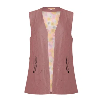 GREATFOOL WOMEN'S RED 24/7 QUILTED VEST - BLOOD ROSE