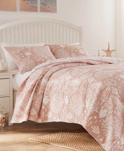 GREENLAND HOME FASHIONS MARINA WOVEN JACQUARD REVERSIBLE 2-PC. COVERLET SET, TWIN/TWIN XL