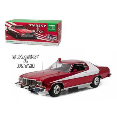 GREENLIGHT 1-18 1976 FORD GRAN TORINO STARSKY & HUTCH TV SERIES 1975-79 DIECAST MODEL CAR RED CHROME