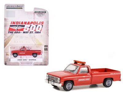 GREENLIGHT 1984 GMC SIERRA PICKUP TRUCK "68TH ANNUAL INDIANAPOLIS 500 MILE RACE EMERGENCY VEHICLE" RED "HOBBY E