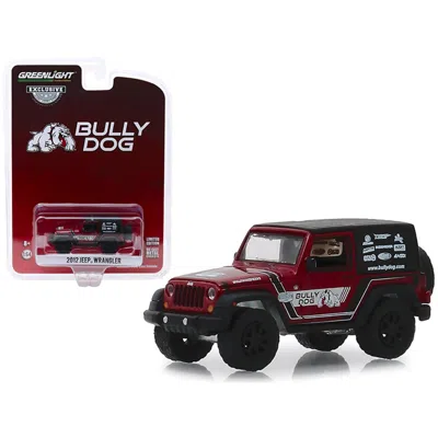 GREENLIGHT 2012 JEEP WRANGLER TOP BULLY DOG HOBBY EXCLUSIVE 1 BY 16 4 DIECAST MODEL CAR RED & BLACK