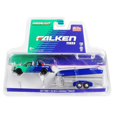 GREENLIGHT 2017 FORD F-150 PICKUP TRUCK & AEROVAULT TRAILER FALKEN TIRES LIMITED EDITION TO 2 MODEL CAR
