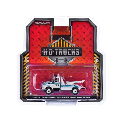 GREENLIGHT 2019 INTERNATIONAL EUROSTAR 4400 TOW TRUCK PORT AUTHORITY OF YORK & JERSEY POLICE WHITE WITH BLUE ST