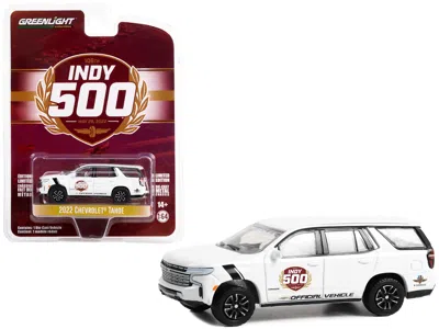 GREENLIGHT 2022 CHEVROLET TAHOE WHITE "106TH RUNNING OF THE INDIANAPOLIS 500 OFFICIAL VEHICLE" (2022) "ANNIVERS