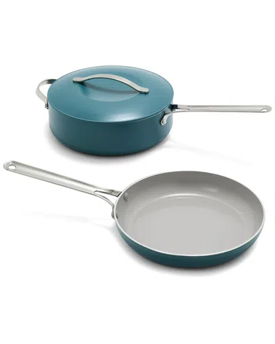 GREENPAN GREENPAN NOVA 3PC FRYPAN & SAUTE PAN WITH LID SET
