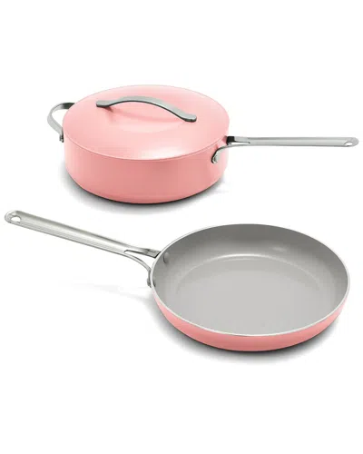 GREENPAN GREENPAN NOVA 3PC FRYPAN & SAUTE PAN WITH LID SET