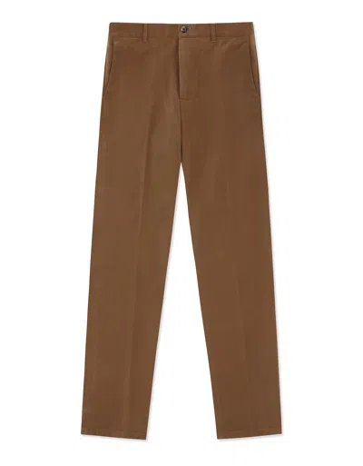 GRESHAM BLAKE MEN'S GREEN OLIVE COTTON STRETCH CHINO