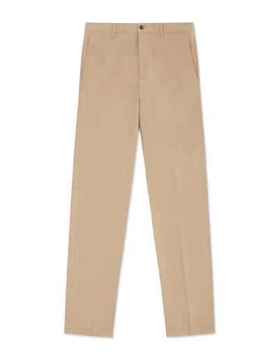 GRESHAM BLAKE MEN'S NEUTRALS BEIGE COTTON STRETCH CHINO