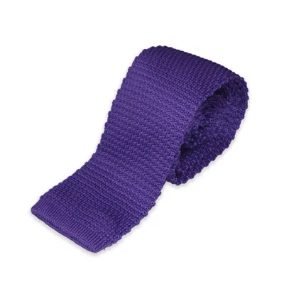 GRESHAM BLAKE MEN'S PINK / PURPLE PURPLE SKINNY KNIT TIE