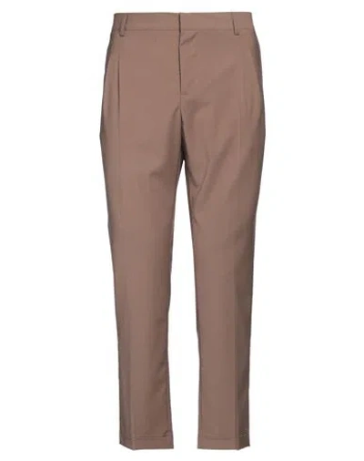 GREY DANIELE ALESSANDRINI GREY DANIELE ALESSANDRINI MAN PANTS KHAKI SIZE 36 POLYESTER, VISCOSE, ELASTANE