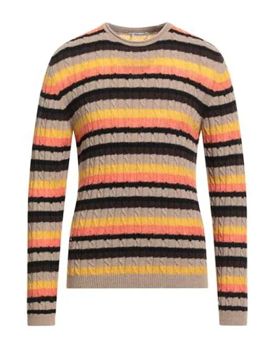 GREY DANIELE ALESSANDRINI GREY DANIELE ALESSANDRINI MAN SWEATER BEIGE SIZE 42 WOOL, POLYAMIDE, MOHAIR WOOL