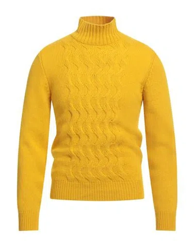GREY DANIELE ALESSANDRINI GREY DANIELE ALESSANDRINI MAN TURTLENECK YELLOW SIZE 42 WOOL, POLYAMIDE