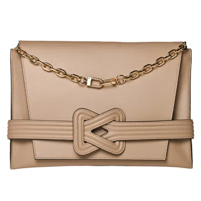 GRÁINNE MAHER WOMEN'S NEUTRALS ANU CONVERTIBLE CLUTCH BAG - MUSHROOM