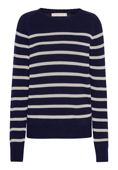 GROBUND WOMEN'S GROBUND HELGA KNIT - BLUE WITH WHITE STRIPES