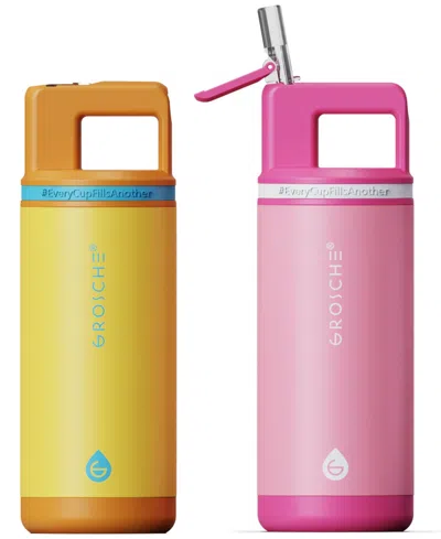 GROSCHE ALPINE FLIP 'N SIP 2-PC. KIDS INSULATED WATER BOTTLE WITH STRAW