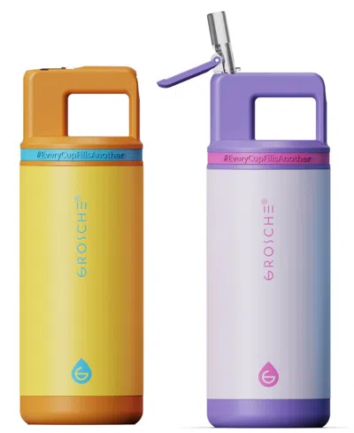 GROSCHE ALPINE FLIP 'N SIP 2-PC. KIDS INSULATED WATER BOTTLE WITH STRAW
