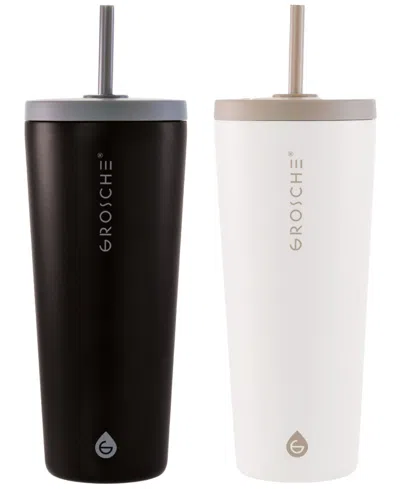 GROSCHE JASPER 2 PC. INSULATED TUMBLER WITH STRAW