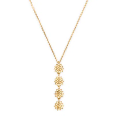 GROSSÉ WOMEN'S GOLD / YELLOW GOLD & JONQUIL CRYSTAL FLOWER STATEMENT NECKLACE, SERIES GLEAM