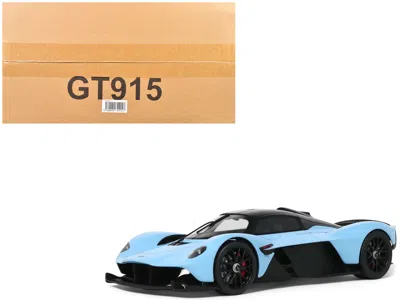 GT SPIRIT 2023 ASTON MARTIN VALKYRIE LIGHT BLUE WITH BLACK TOP 1/18 MODEL CAR BY GT SPIRIT