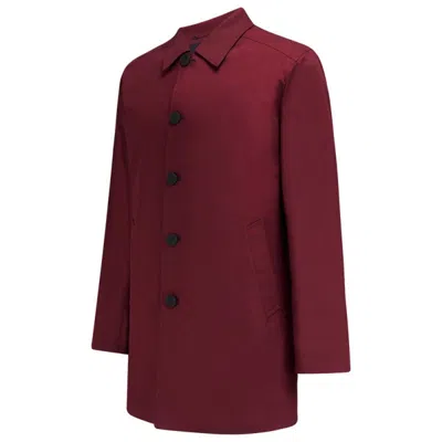 GUARDS LONDON MEN'S BLUE / RED MONTAGUE REVERSIBLE RAINCOAT - WINE/NAVY