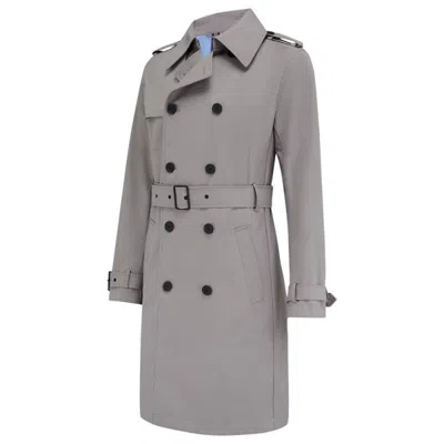 GUARDS LONDON MEN'S GREY BEACON UNLINED TRENCH COAT - PUTTY