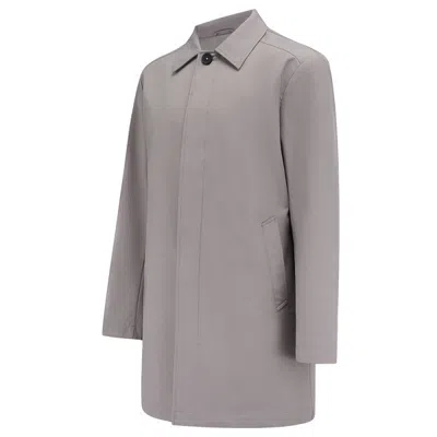 GUARDS LONDON MEN'S GREY CARVER RAINCOAT - PUTTY