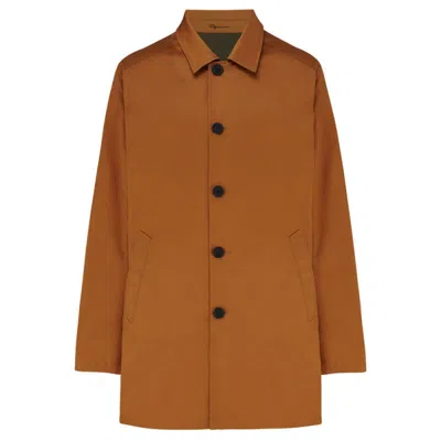 GUARDS LONDON MEN'S MONTAGUE REVERSIBLE RAINCOAT - TAN/GREEN