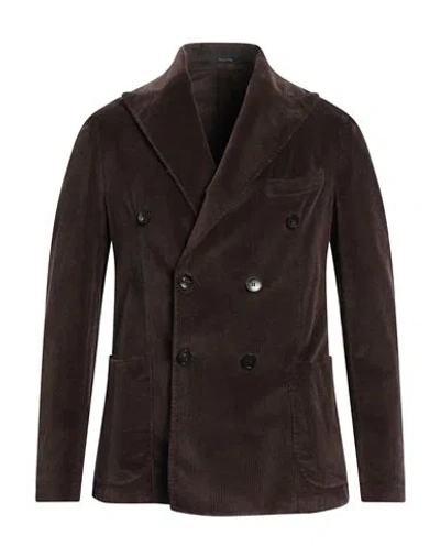 GUARINUCCI GUARINUCCI MAN BLAZER CHOCOLATE BROWN SIZE 38 COTTON, LYOCELL, ELASTANE
