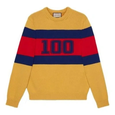 GUCCI Gucci 100 Wool Sweater 'Yellow Red Blue'