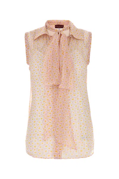 GUCCI GUCCI PRINTED CREPE SHIRT